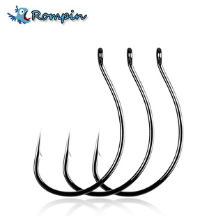 细条路亚倒钓钩8003wacky钓组专用软饵钩筏钓泥鳅钩面条虫曲柄钩