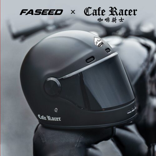 FASEED&咖啡骑士V6摩托车男女夏季机车3c大码全盔4XL巡航复古头盔