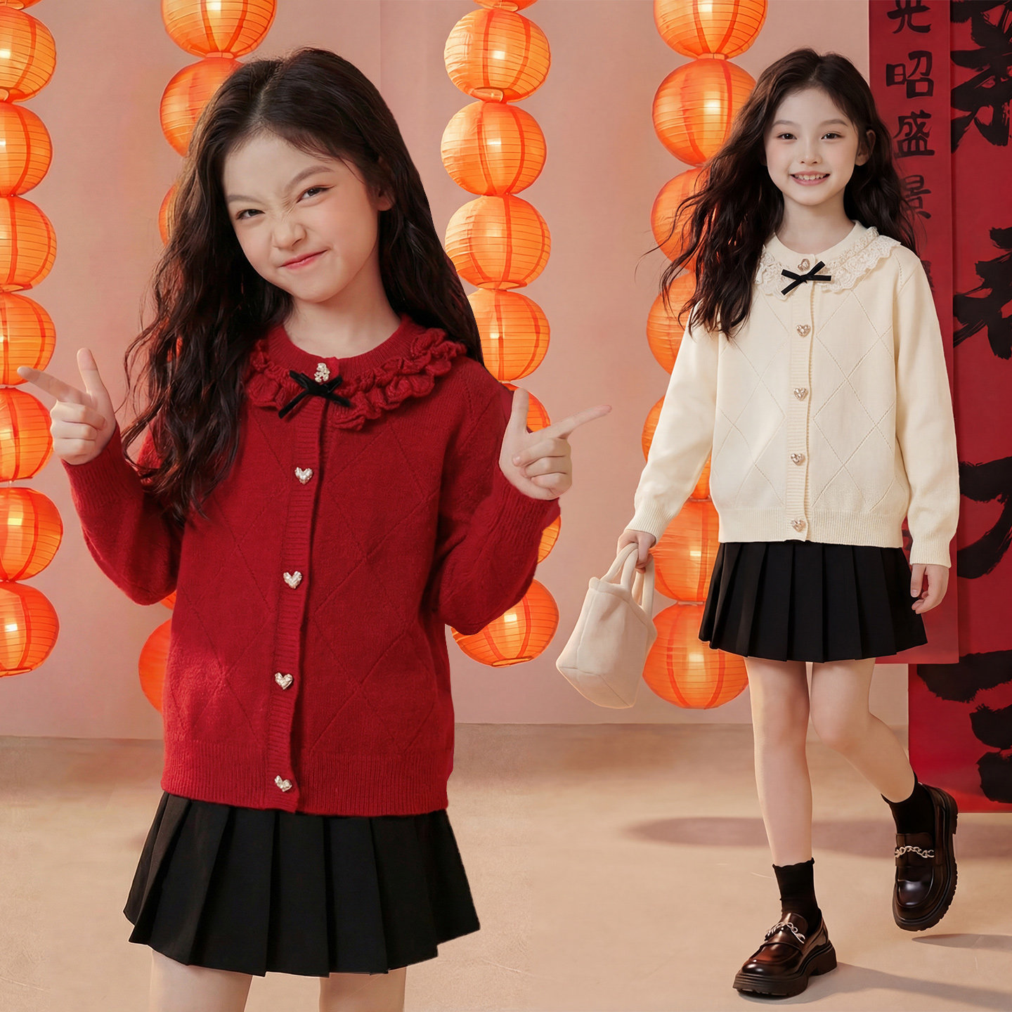 女童开衫毛衣秋冬2026新款年服中大童洋气针织衫女孩时尚百搭线衣,童装/婴儿装/亲子装,毛衣/针织衫,淘宝优惠券,粉丝福利购,淘宝优惠卷