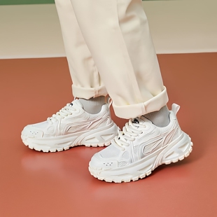 男鞋 2026春季 运动休闲鞋 超火舒适网面透气厚底增高6CM老爹鞋 新款