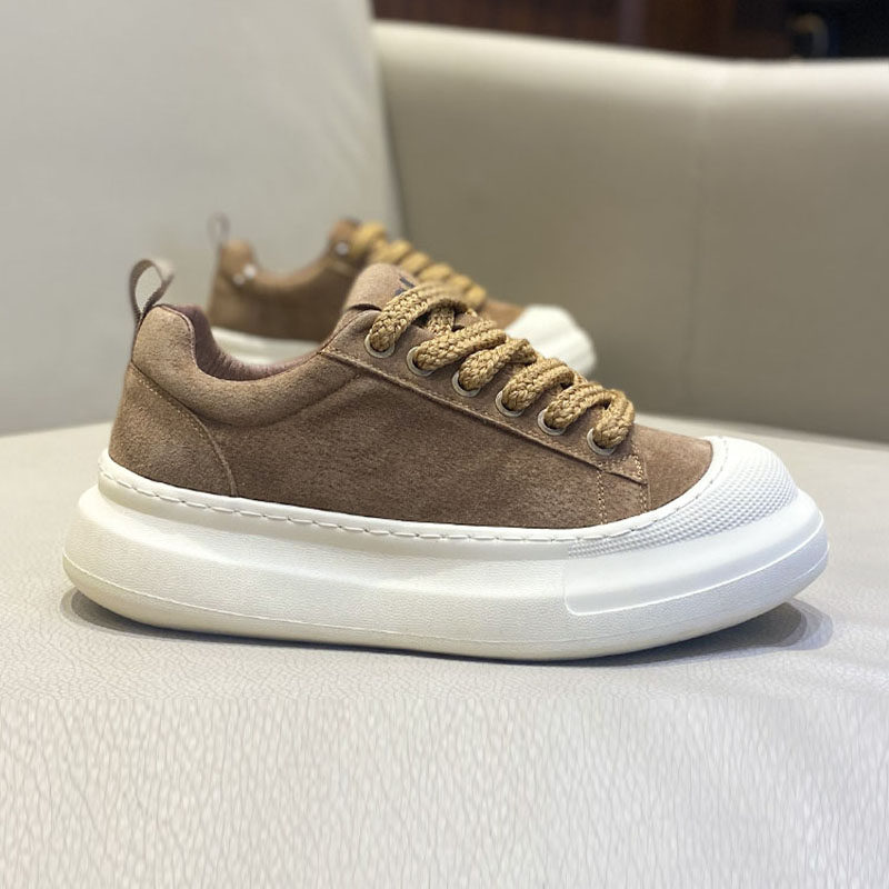 2026春季新款超火男鞋时尚潮牌百搭磨砂皮纯色厚底增高休闲板鞋,流行男鞋,时尚休闲鞋,淘宝优惠券,粉丝福利购,淘宝优惠卷