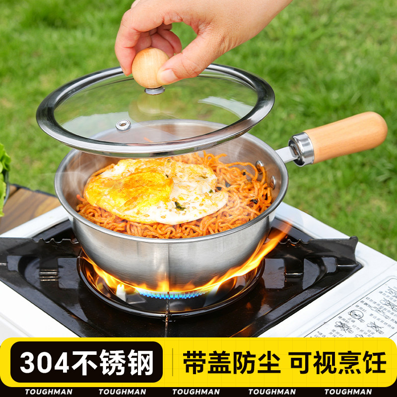 304不锈钢户外木柄泡面碗图片