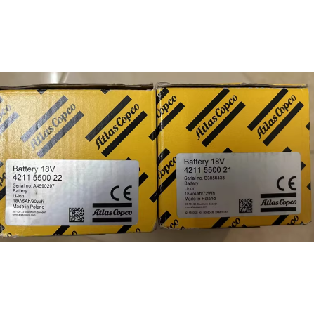 ATLAS COPCO 阿特拉斯电池 18V 5Ah  4211550022