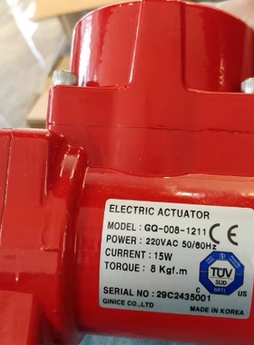 韩国Ginice执行器 GQ-008-1211