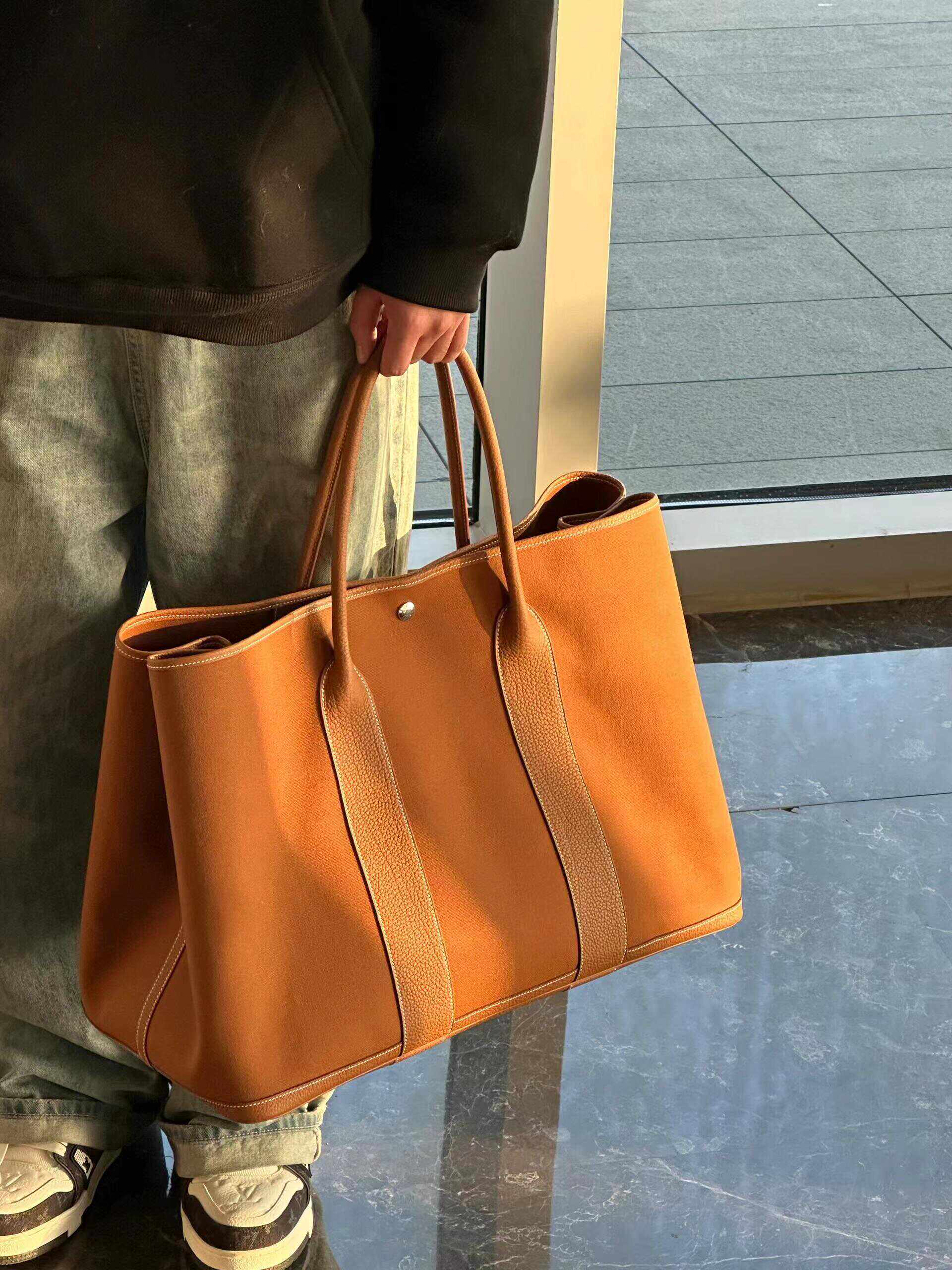 限量版定制款49cm花园包帆布超大号行李包旅行出差包大包