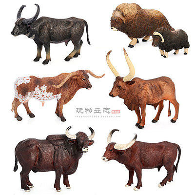仿真动物模型牛塑料实心认知玩具