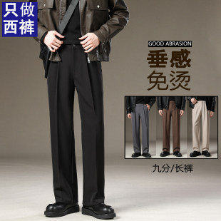 男款 正装 宽松直筒休闲裤 裤 西裤 商务垂感免烫西装 子帅 高端西裤