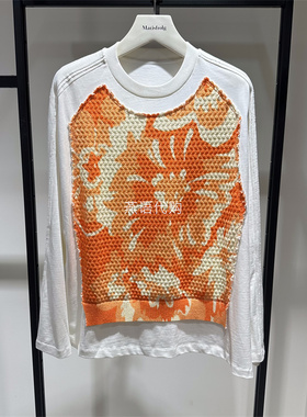 朱崇恽ZCY正品新款时尚接款圆领百搭长袖T恤专柜2980