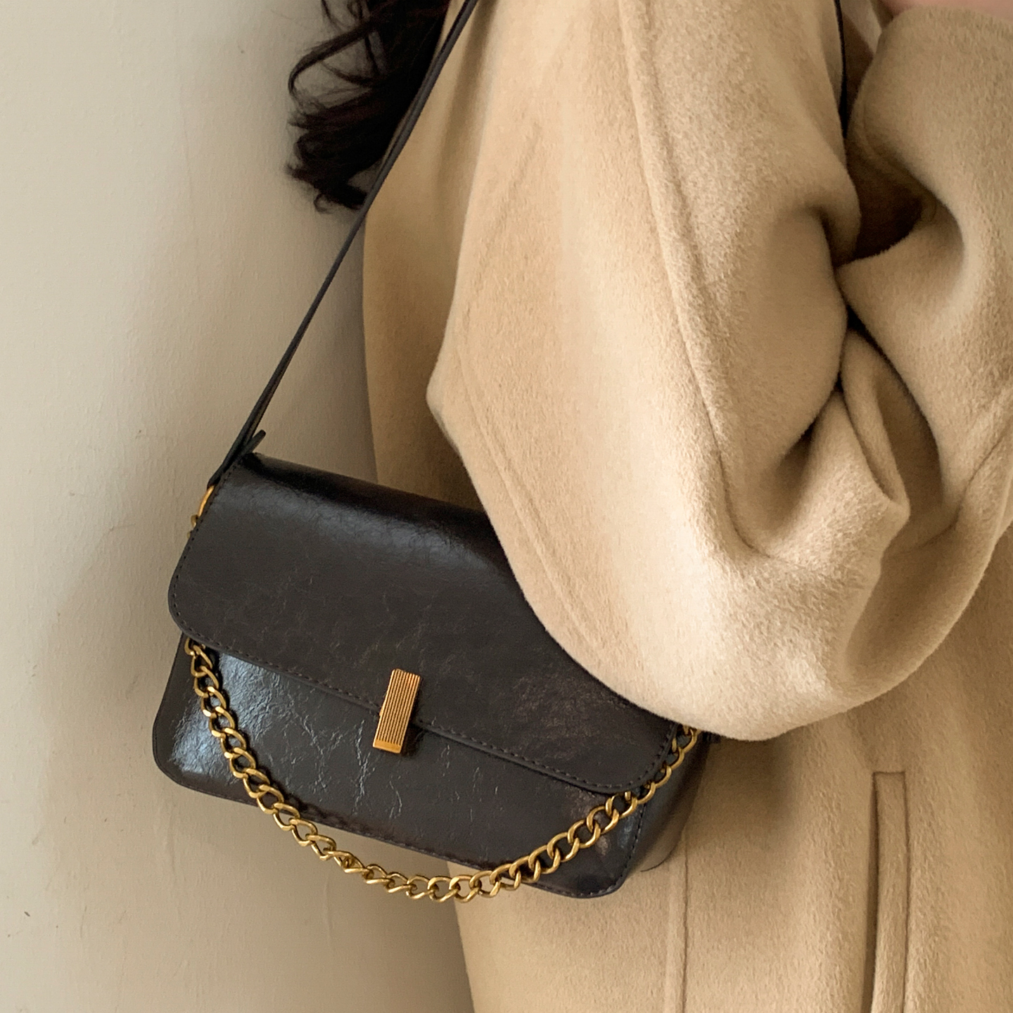 包包女复古链条单肩斜挎小方包