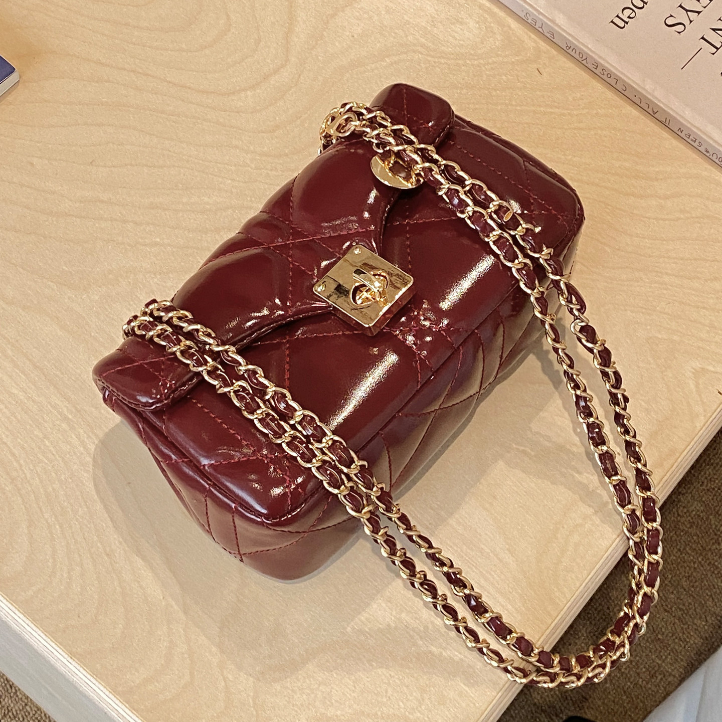 小香风菱格链条包女2026新款小方包单肩斜挎包时尚潮流迷你手机包,箱包皮具/热销女包/男包,小方包,淘宝优惠券,粉丝福利购,淘宝优惠卷