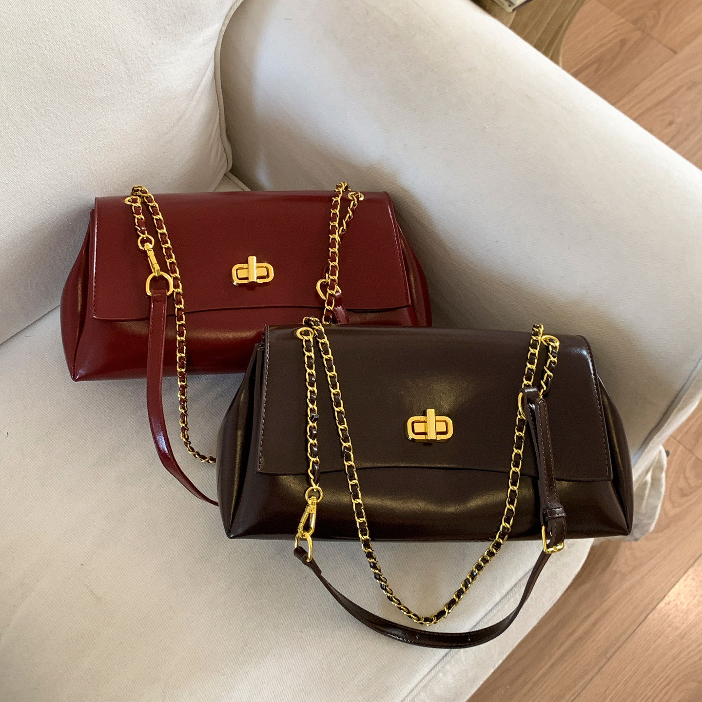 美拉德复古包包女链条腋下单肩风琴包2026新款百搭休闲通勤斜挎包,箱包皮具/热销女包/男包,托特包,淘宝优惠券,粉丝福利购,淘宝优惠卷