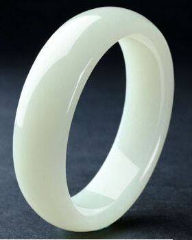 新疆和田玉玉镯子女款天然白玉羊脂玉昆仑白玉手镯包邮少女玉镯