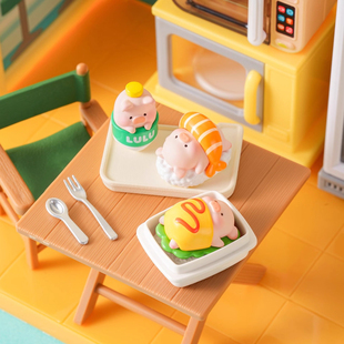 九木罐头猪LuLu猪仔mini吊卡惊喜盒便利店系列萌粒盲盒可爱小公仔