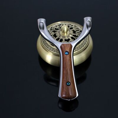 顶卡寻欢630不锈钢圆头寻欢顶卡卡珠弹弓户外竞技扁皮闭口弹弓架