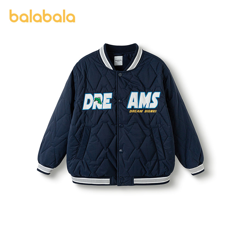 【商场同款】巴拉巴拉男童棉服儿童外套新款童装2025冬羽绒棒球服