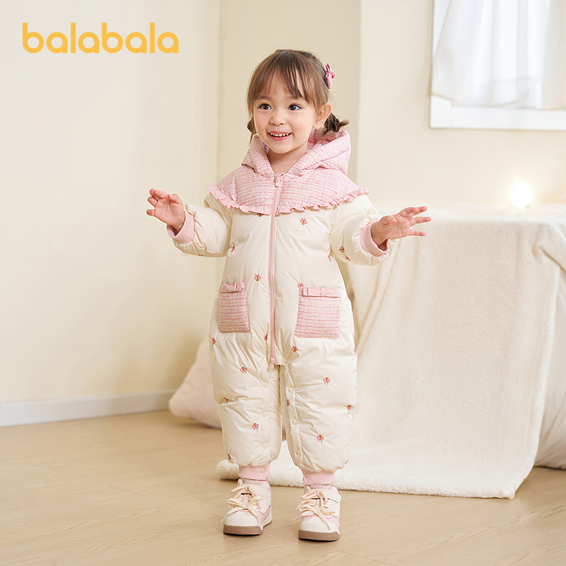 巴拉巴拉balaOne婴儿羽绒连体衣