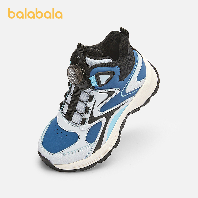 巴拉巴拉童鞋儿童运动靴男女童高帮加厚加绒2025冬靴子潮流户外鞋