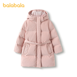 巴拉巴拉高端线24冬白鹅绒服连帽保暖羽绒服外套女 premium