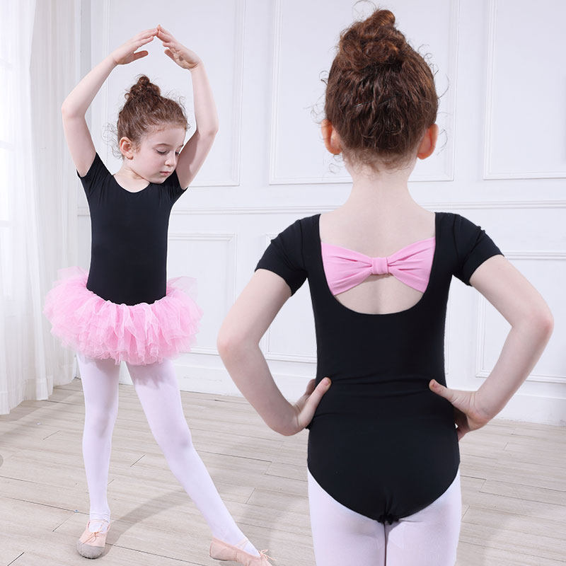 儿童舞蹈服女童夏季练功服幼儿芭蕾舞裙跳舞裙黑色衣服中国舞服装