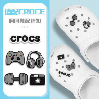 洞洞鞋男生百搭运动鞋花鞋扣配饰