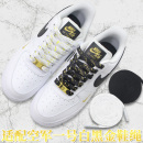 适配Nike空军一号双钩白黑金艺术泼墨鞋带原装AF1烫金腰果花鞋绳