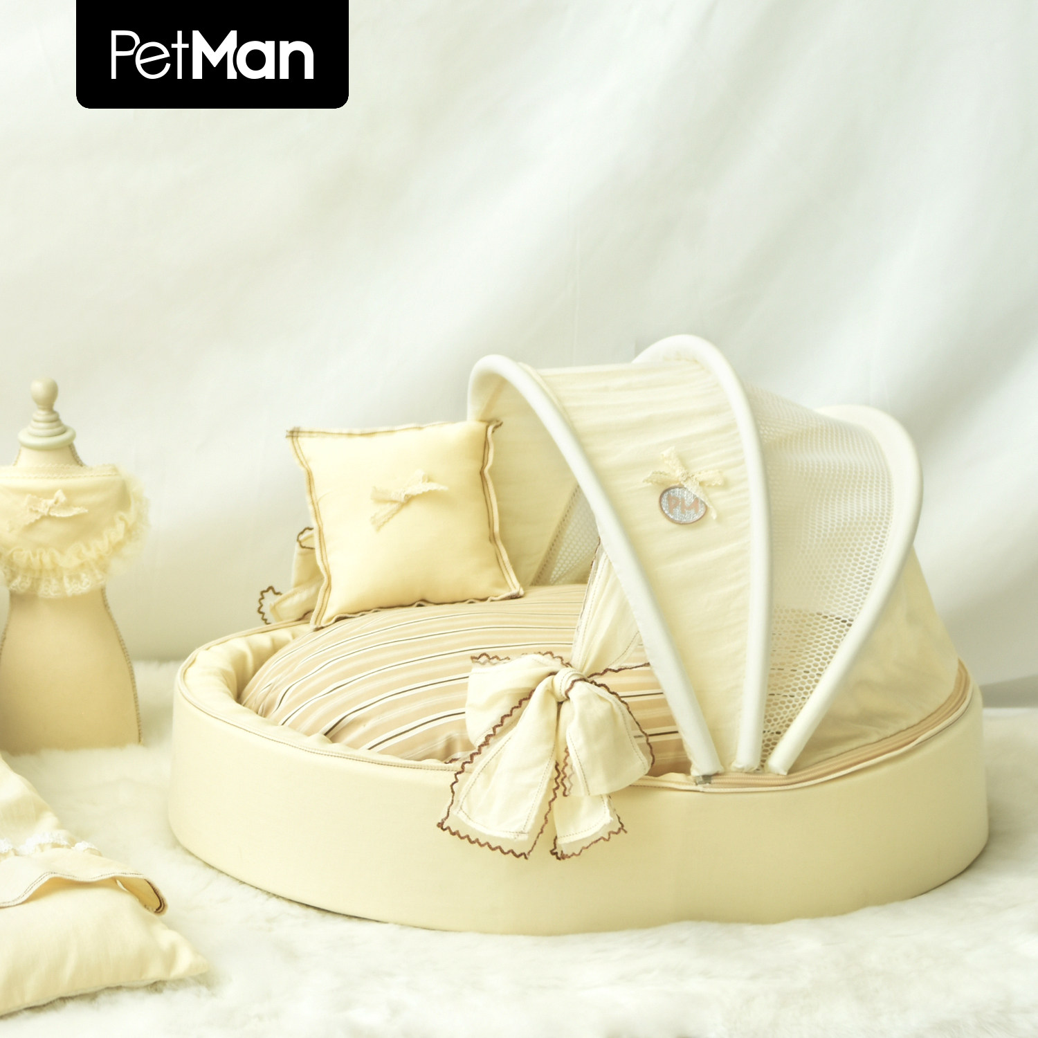 法式软糯奶黄色柔软面料猫狗超爱