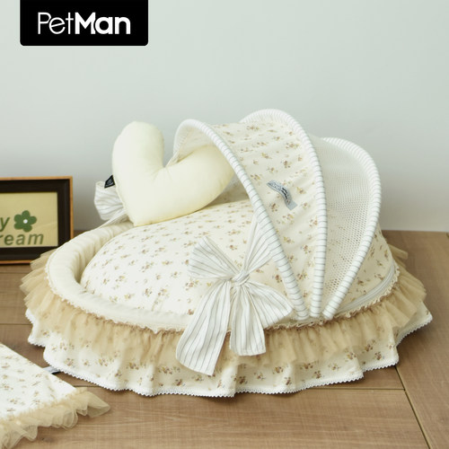 PetMan[温莎庄园]宠物摇篮~精致猫狗聚会的百搭宠物坐垫含爱心枕~