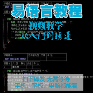 易语言视频教程零基础入门到精通学习编程开发全套教学