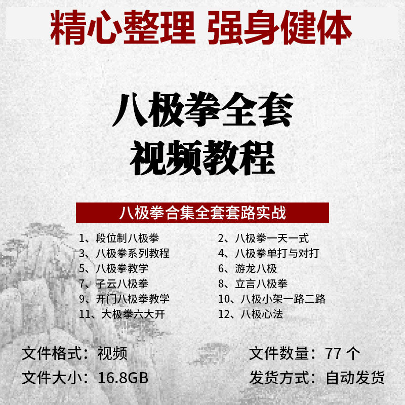 八极拳全套视频教程零基础自学传统武术开门八极拳健身防身教学