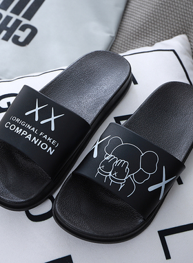 拖鞋女夏外穿时尚2020新款网红平底拖鞋ins韩版百搭沙滩凉拖鞋男