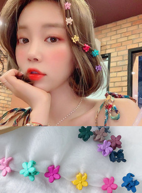 韩国进口磨砂泫雅风ins网红拍照儿童宝宝可爱小花朵抓夹刘海发夹