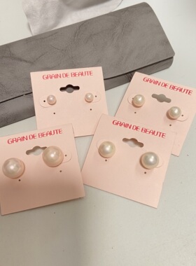 韩国进口Aznavour正品耳饰仿珍珠圆球简约温婉气质女耳环耳钉