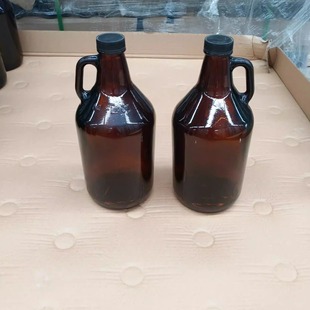 成箱出售2L原色玻璃 棕色加州酒瓶 4斤葡萄酒瓶泡酒瓶抗压啤酒瓶