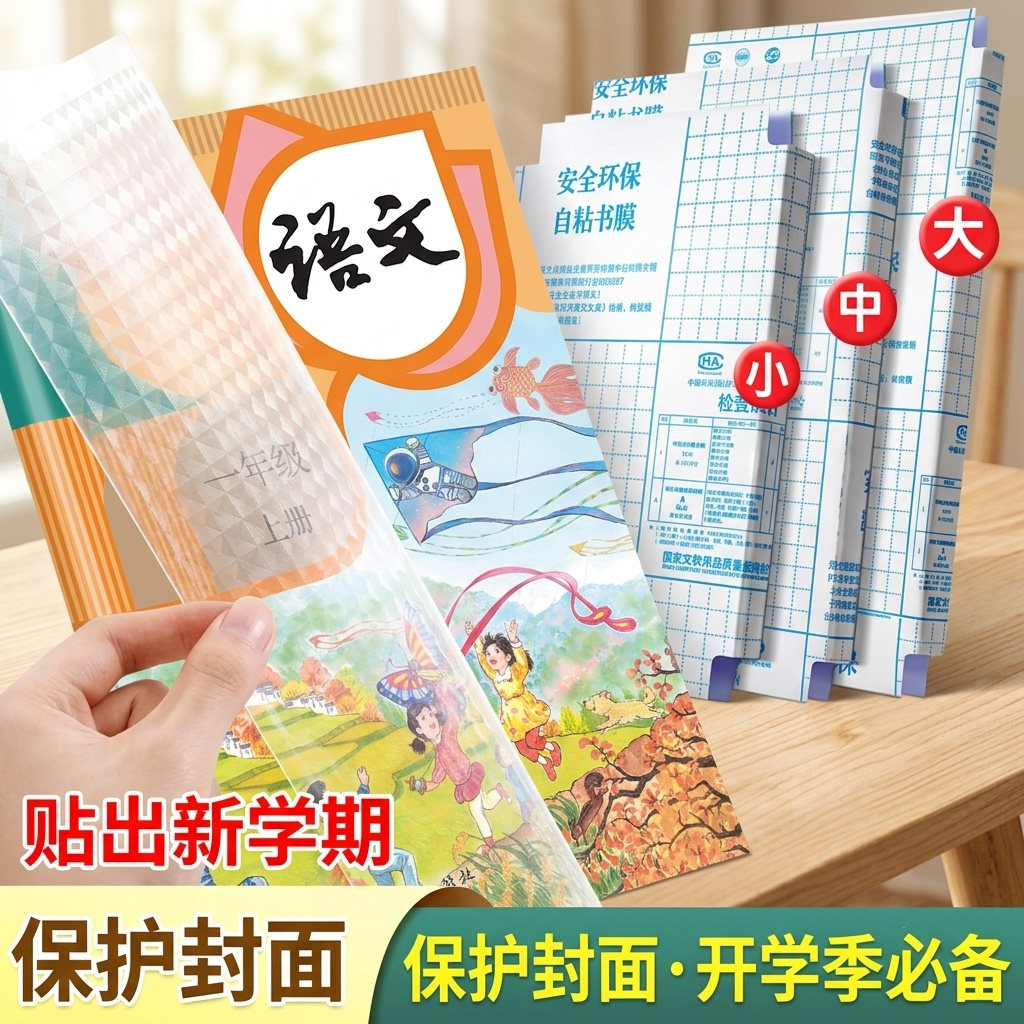 透明自粘钻石纹书皮防磨小学生