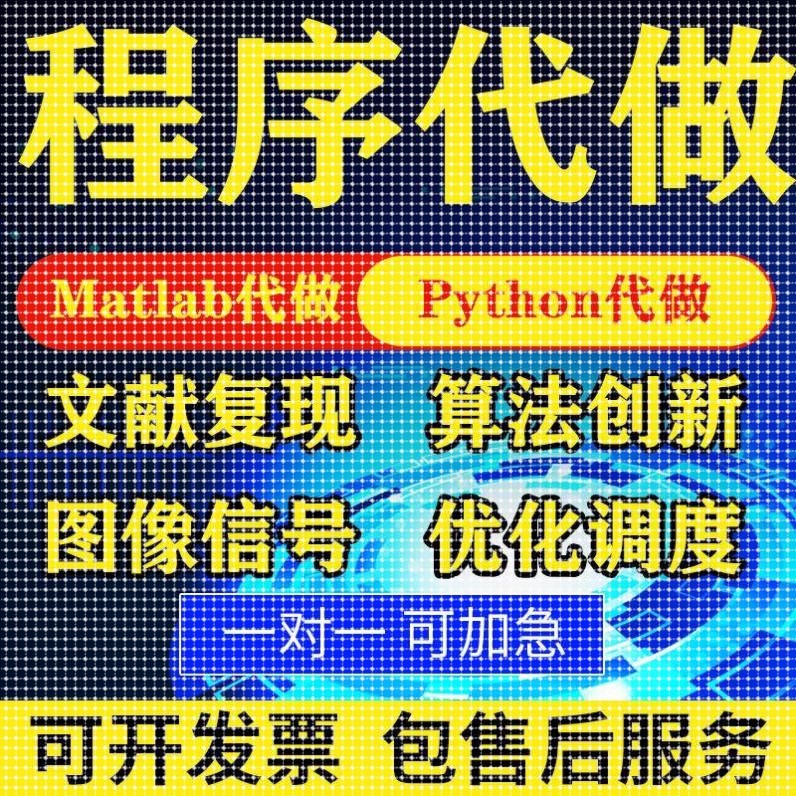 matlab代码帮做代编程序代做python覆现算法彷真编写图像信号处理