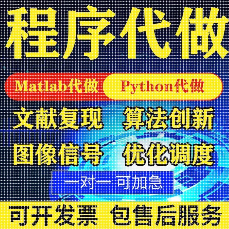 matlab代码帮做代编程序代做python覆现算法彷真编写图像信号处理