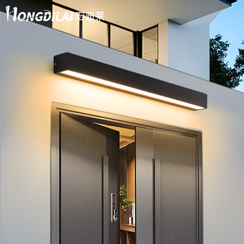 太阳能防水长条壁灯超亮室外阳台别墅墙面店面门口户外庭院照明灯