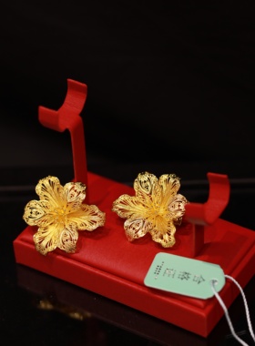 ETE正品新娘金色古法花丝镂空发夹旗袍龙凤褂秀禾富贵感百搭13814