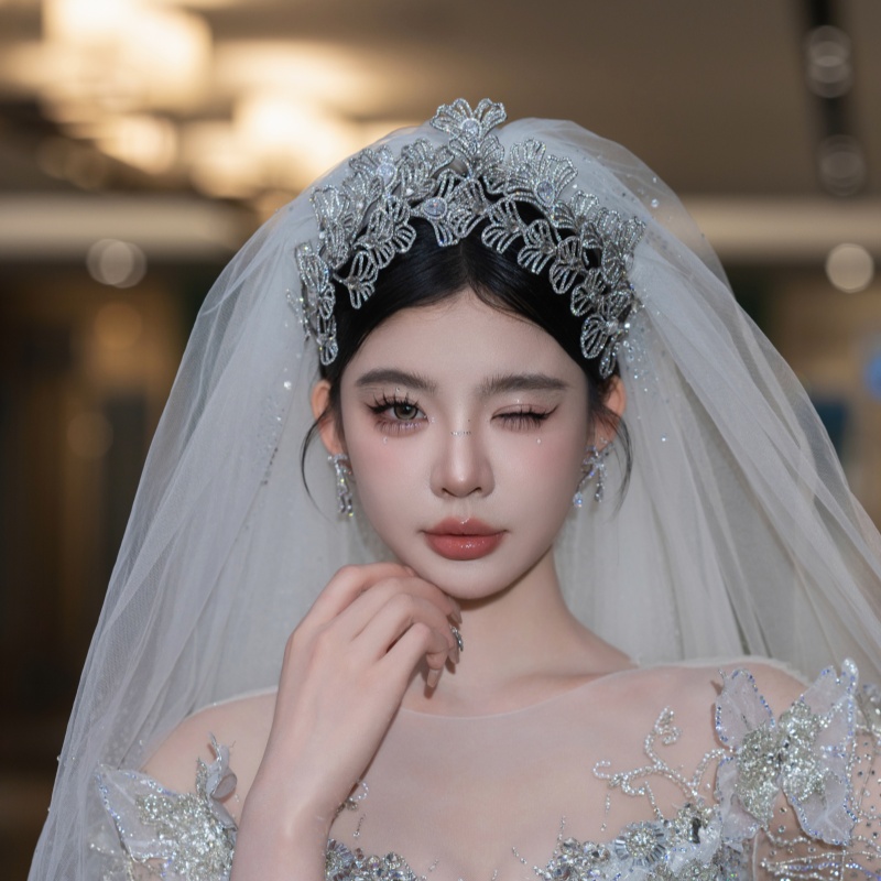 ETE正品新款独特气质重工高级感皇冠发饰17714主纱跟妆饰品头饰