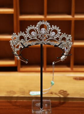 ETE正品新款合金锆石气质发饰甜美风奢华百搭婚纱配饰皇冠17519