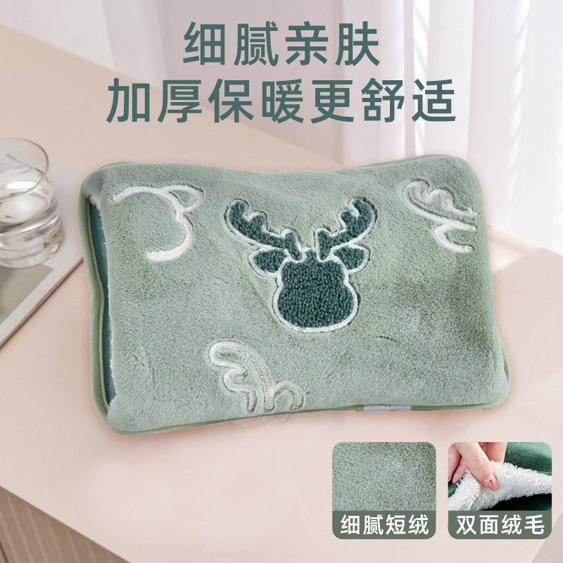 热水袋暖水袋注水式插电暖手袋国标防爆双插手免拆洗电暖宝毛绒,生活电器,电暖手宝/电暖脚器,淘宝优惠券,粉丝福利购,淘宝优惠卷