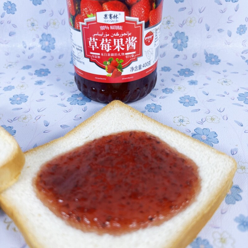 新疆特产果赛林草莓果酱碎肉果泥佐餐酸奶沙冰甜点伴侣400g装包邮