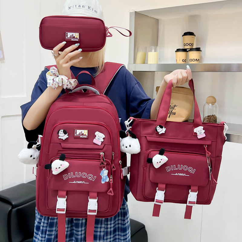 韩版ins书包女大容量小学生三到六年级背包轻便初中生校园双肩包