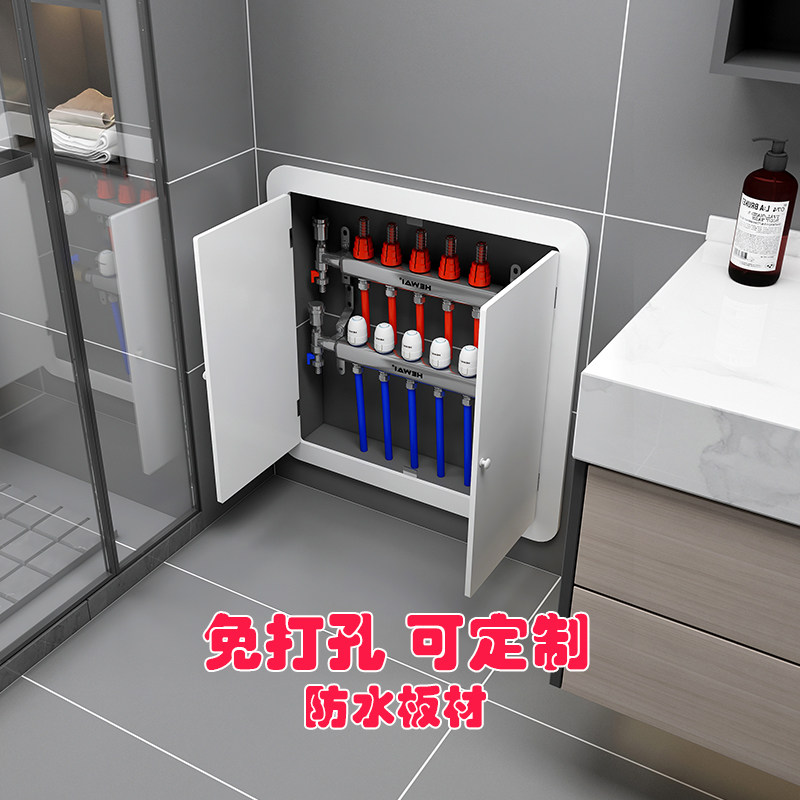地暖分水器遮挡罩卫生间防水盖板暖气装饰弱电箱遮挡门贴墙壁洞口