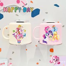 小马宝莉漱口杯卫生间儿童创意牙杯洗漱杯子挂壁式女孩可爱不锈钢