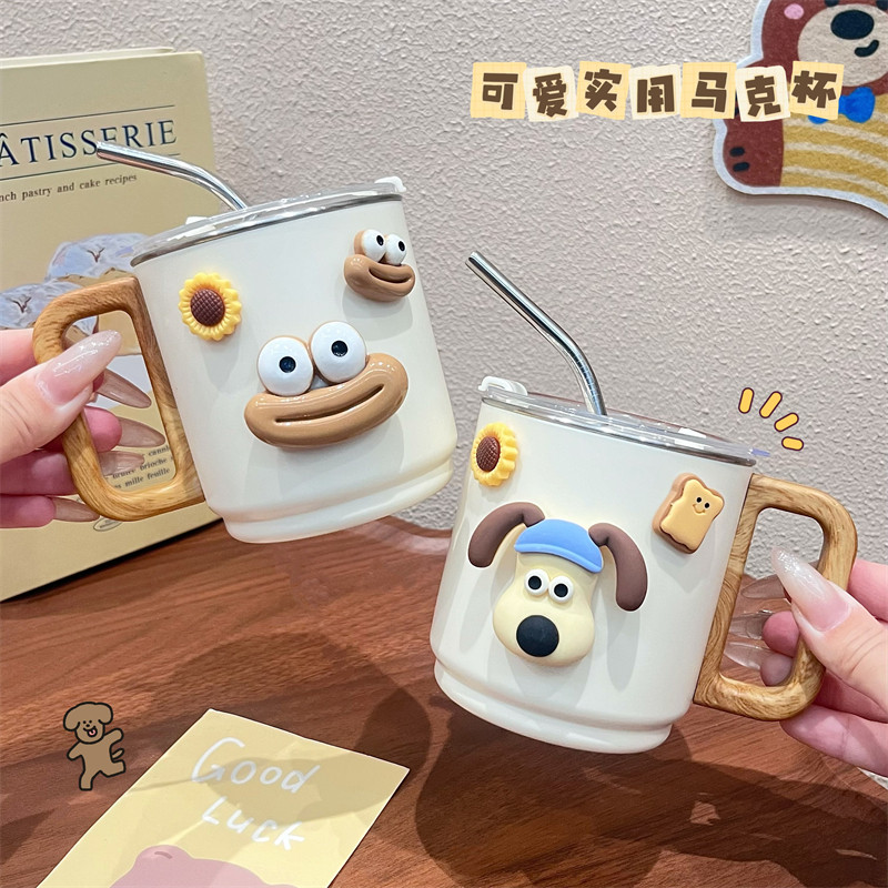 儿童水杯上学专用家用防摔幼儿园宝宝牛奶杯304不锈钢早餐燕麦杯,餐饮具,马克杯,淘宝优惠券,粉丝福利购,淘宝优惠卷