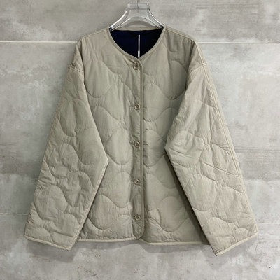 欧洲站2025秋冬3M暖绒双面穿轻薄中长款棉服圆领宽松外套女2F-998