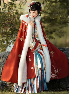 锦宣阁原创【黛玉】冬款汉服女明制冬袄加绒加厚披风日常冬季外套