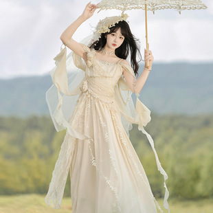 原创设计款仙气连衣裙洛丽塔女吊带裙日常长裙可爱Lolita甜美裙子