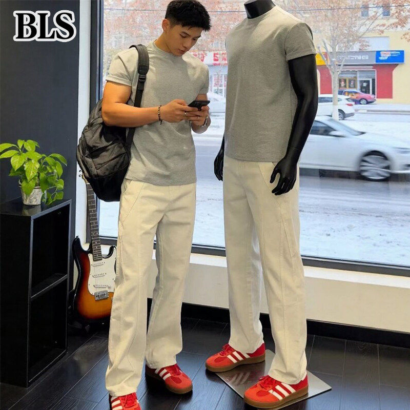 高端正肩健身短袖T恤男款夏季2026新款纯色小领口修身男士上衣服